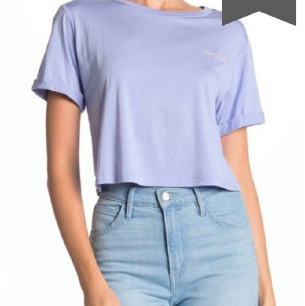 Socialite Embroidered Cropped T-Shirt